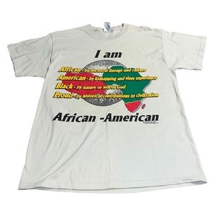 VTG 90s I Am African American Black Proud Shirt Streetwear